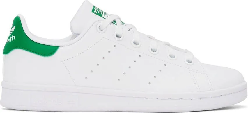 Adidas Kids White & Green Stan Smith Big Kids Sneakers