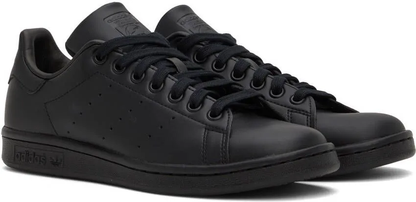 Adidas Originals Black Stan Smith Low-Top Sneakers