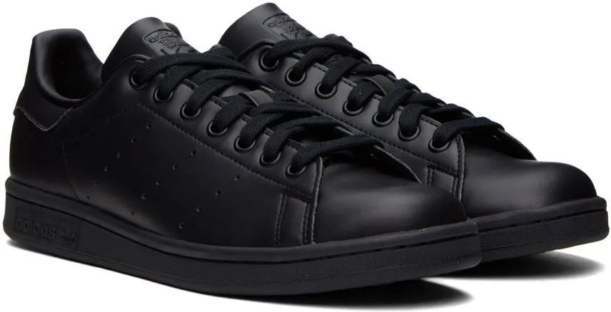 Adidas Originals Black Stan Smith Low-Top Sneakers