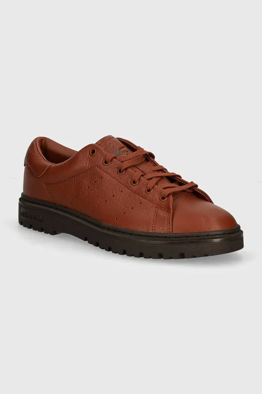 adidas Originals leather sneakers Stan Smith Freizeit brown color ID1385