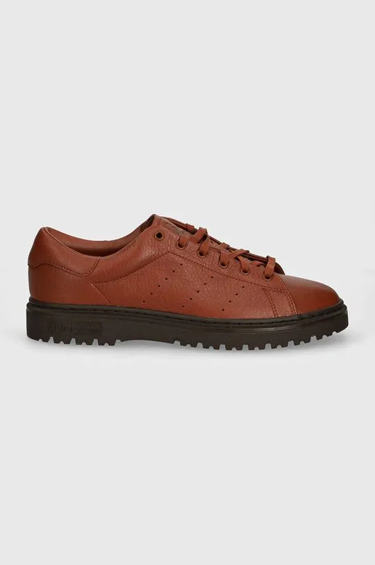 adidas Originals leather sneakers Stan Smith Freizeit brown color ID1385