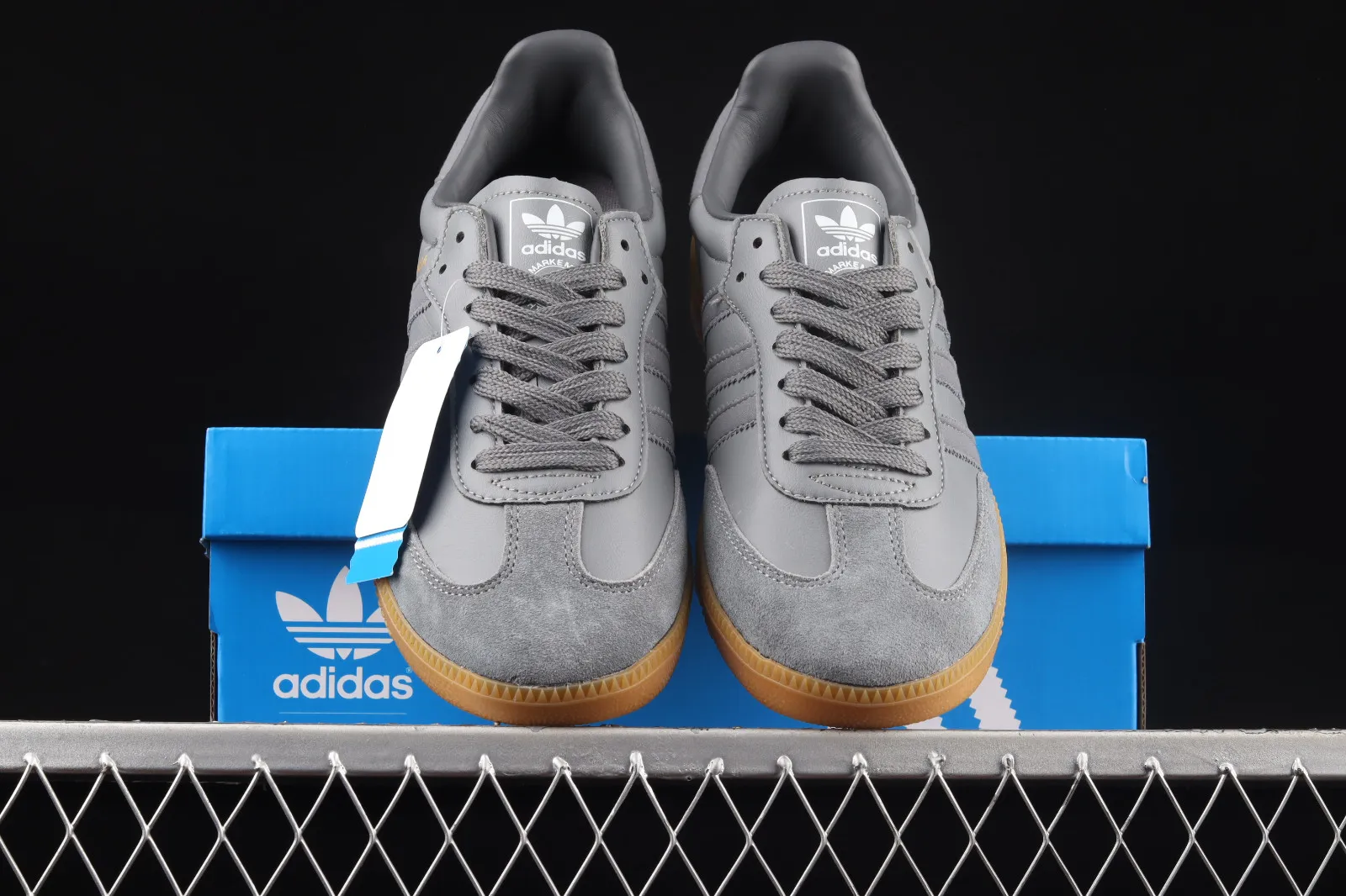 Adidas Originals Samba Vegan Dark Grey Brown Metallic Gold FW2430