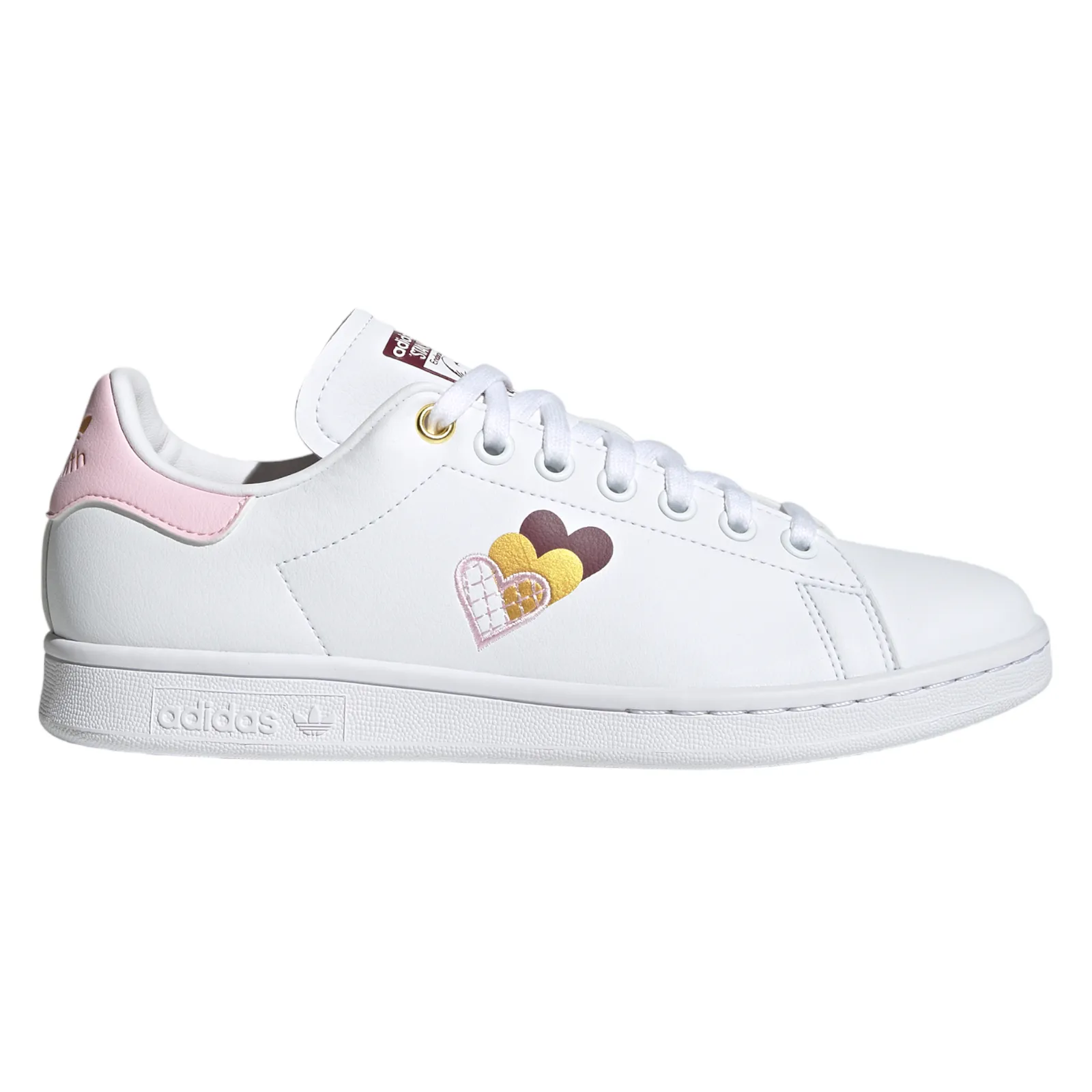 adidas Originals Womens Stan Smith Hearts Shoes - Cloud White / Clear Pink