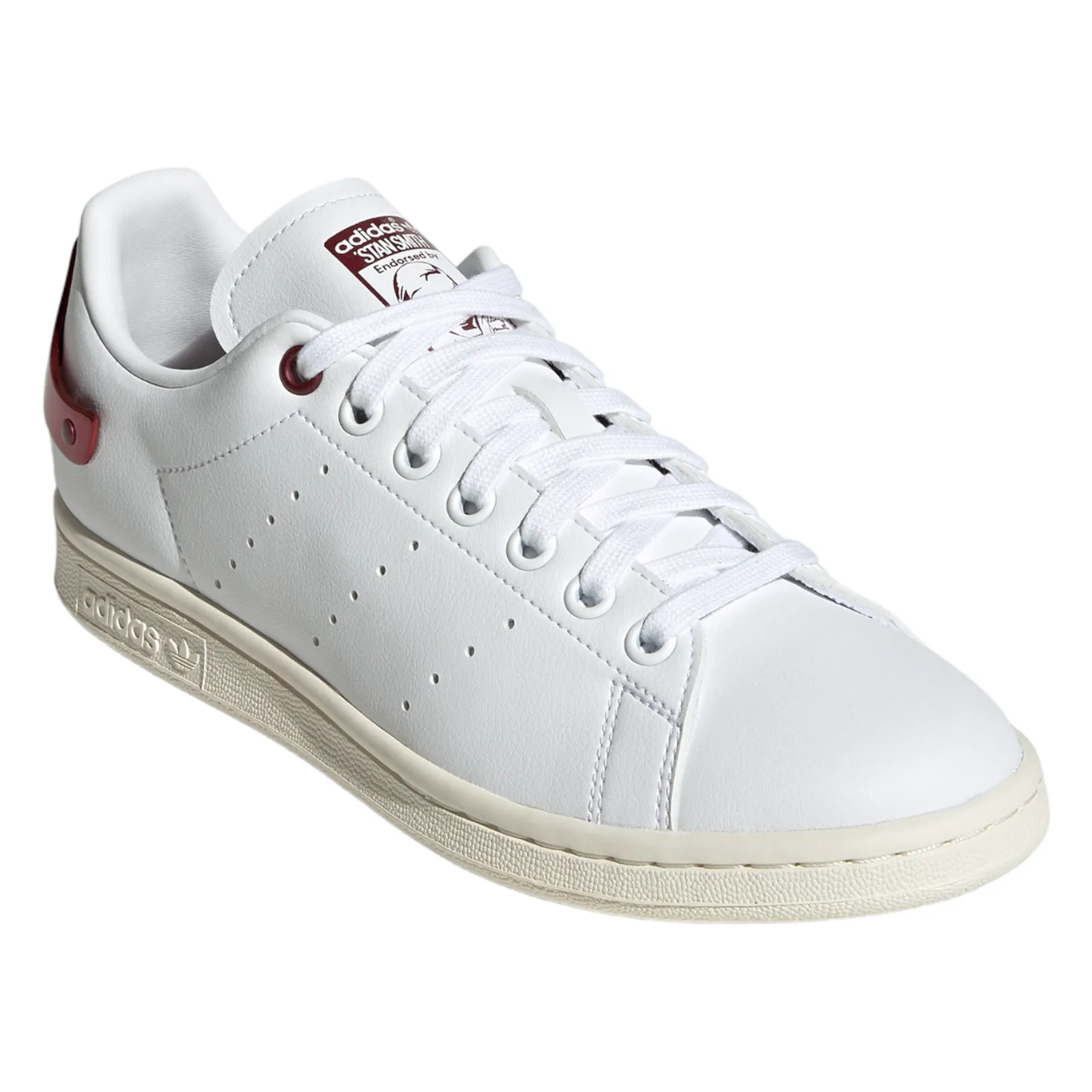 adidas Originals Womens Stan Smith Shoes TPU Heel - White / Red