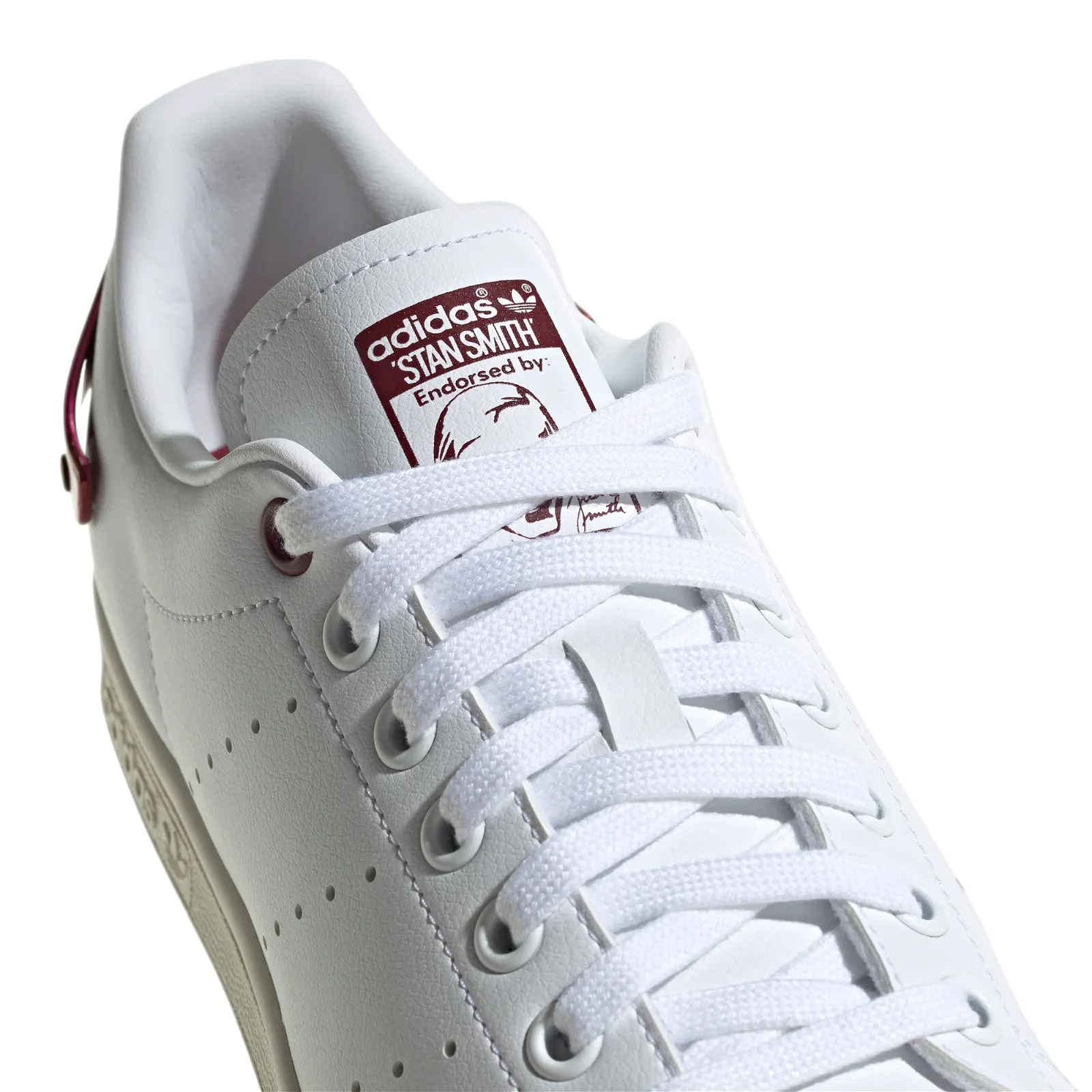 adidas Originals Womens Stan Smith Shoes TPU Heel - White / Red