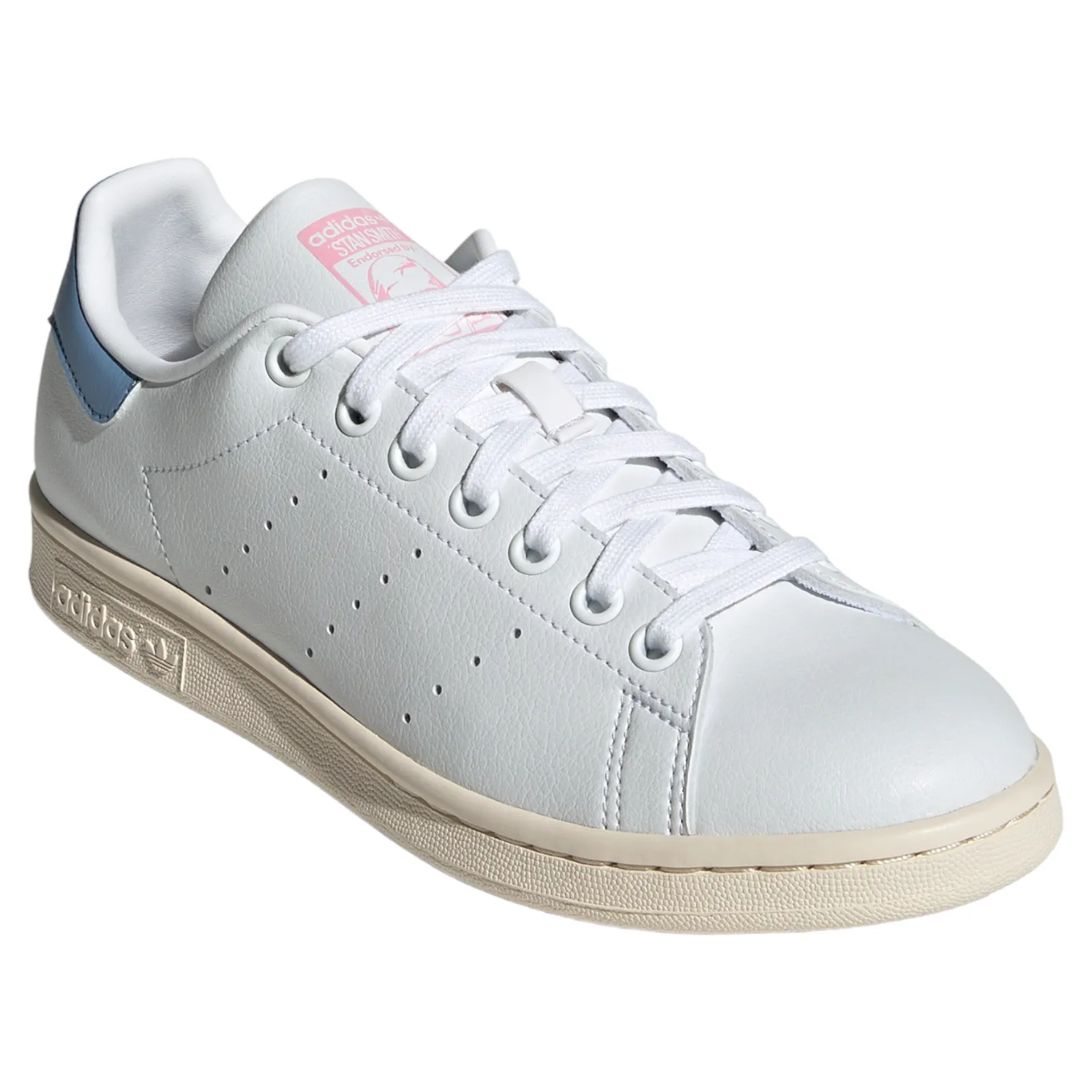 adidas Originals Womens Stan Smith Shoes - White / Ambient Sky / True Pink