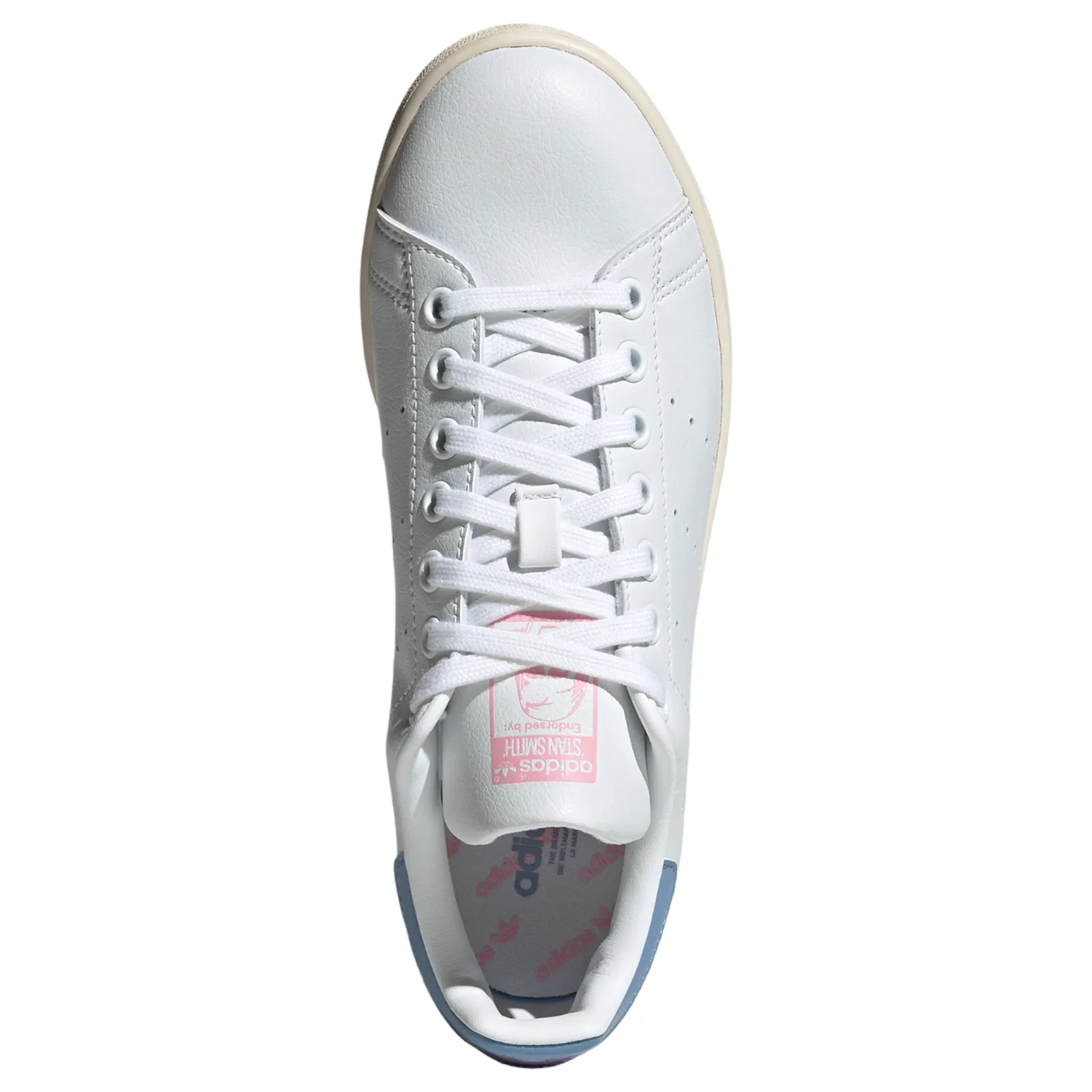 adidas Originals Womens Stan Smith Shoes - White / Ambient Sky / True Pink