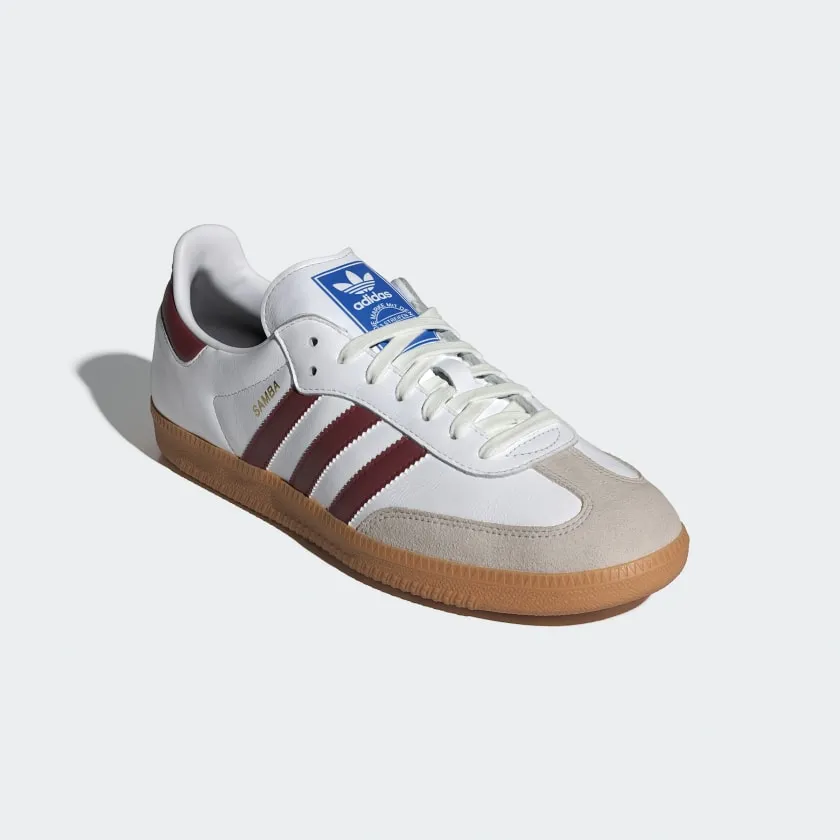 adidas Samba OG Cloud White / Collegiate Burgundy / Gum