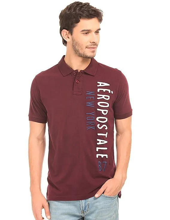 Aeropostale Appliqued Front Polo Shirt