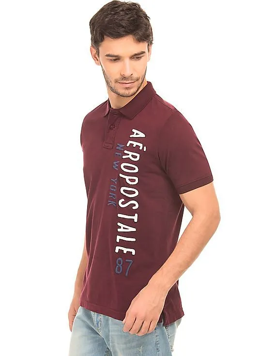 Aeropostale Appliqued Front Polo Shirt