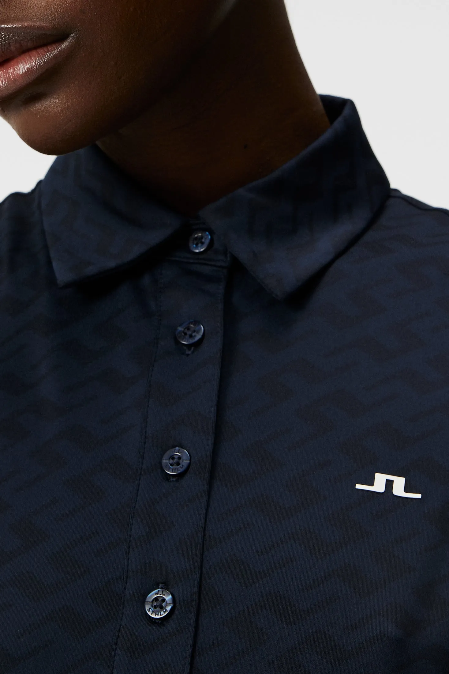 Alaya Jacquard Polo / JL Navy