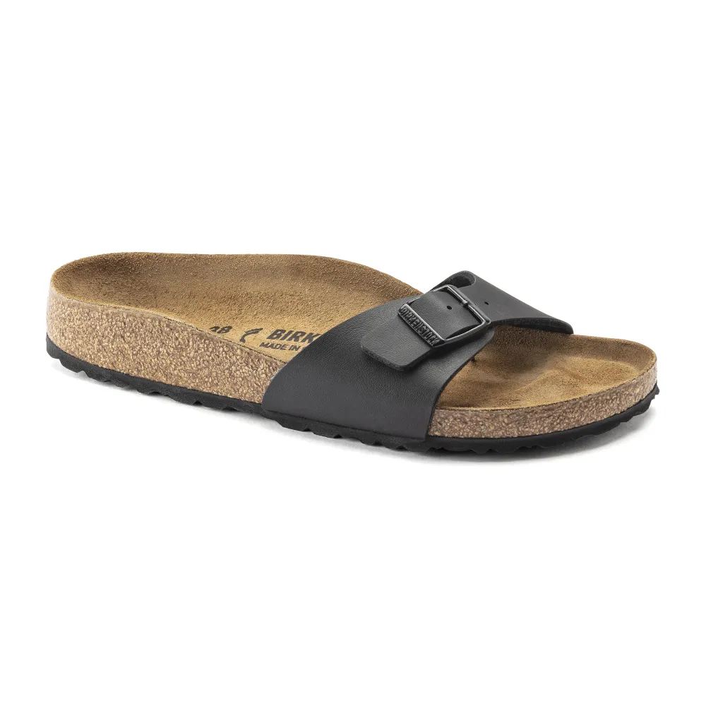 Birkenstock Madrid Black Birko-Flor Sandals (Narrow)