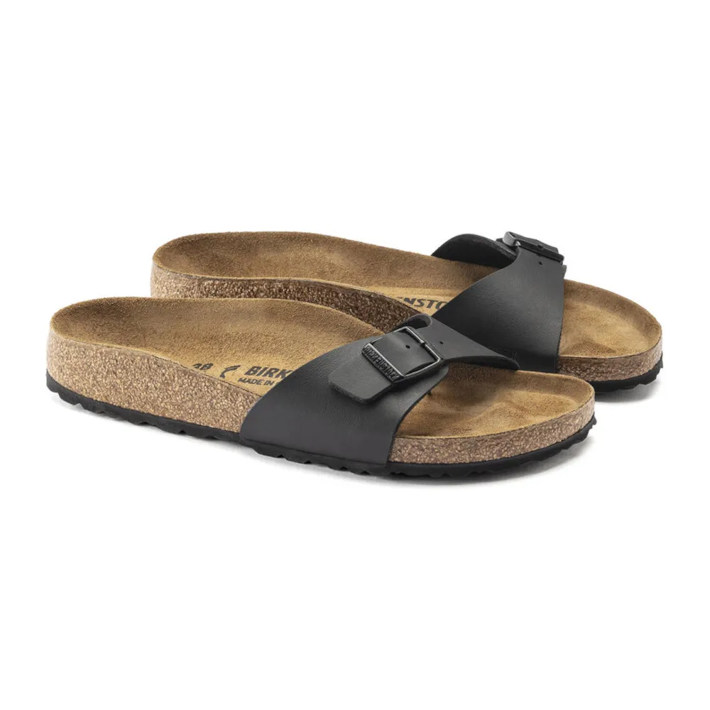 Birkenstock Madrid Black Birko-Flor Sandals (Narrow)