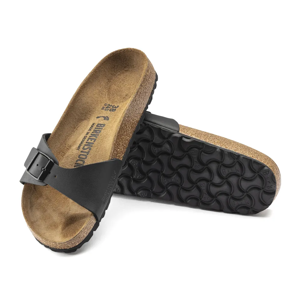 Birkenstock Madrid Black Birko-Flor Sandals (Narrow)