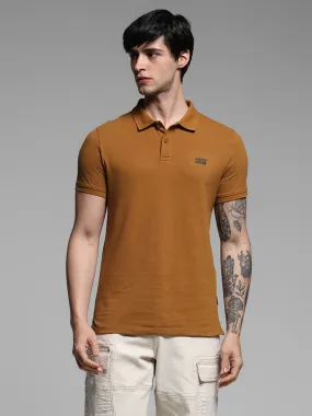 Brown Cotton Polo