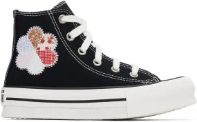 Converse Kids Black Chuck Taylor All Star Lift Patchwork Sneakers