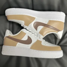 Custom Nike Air Force 1 Brown Beige