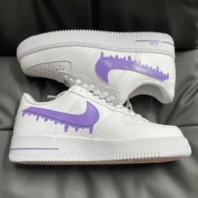 Custom Nike Air Force 1 Purple Drip