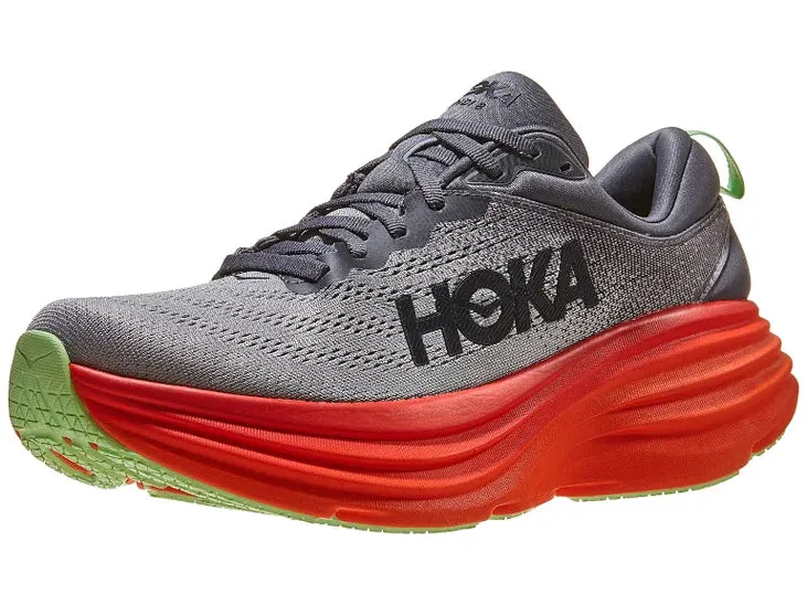 Hoka | Bondi 8 | Men's | Castlerock/Flame