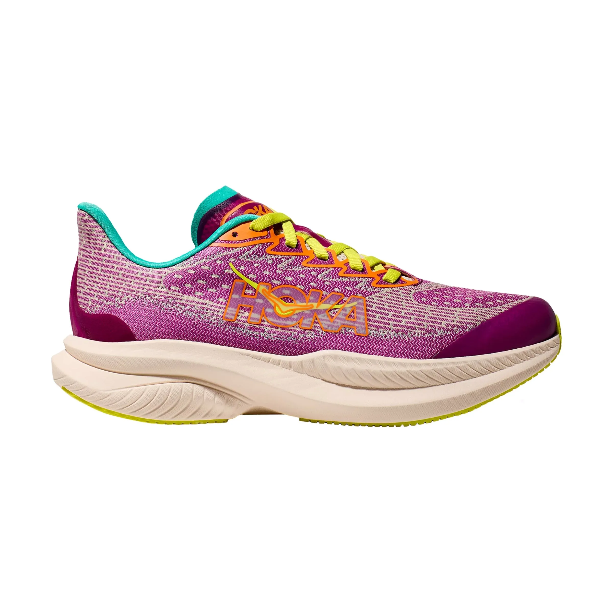 HOKA MACH 6 YOUTH FUCHSIA/ELECTRIC AQUA - KIDS