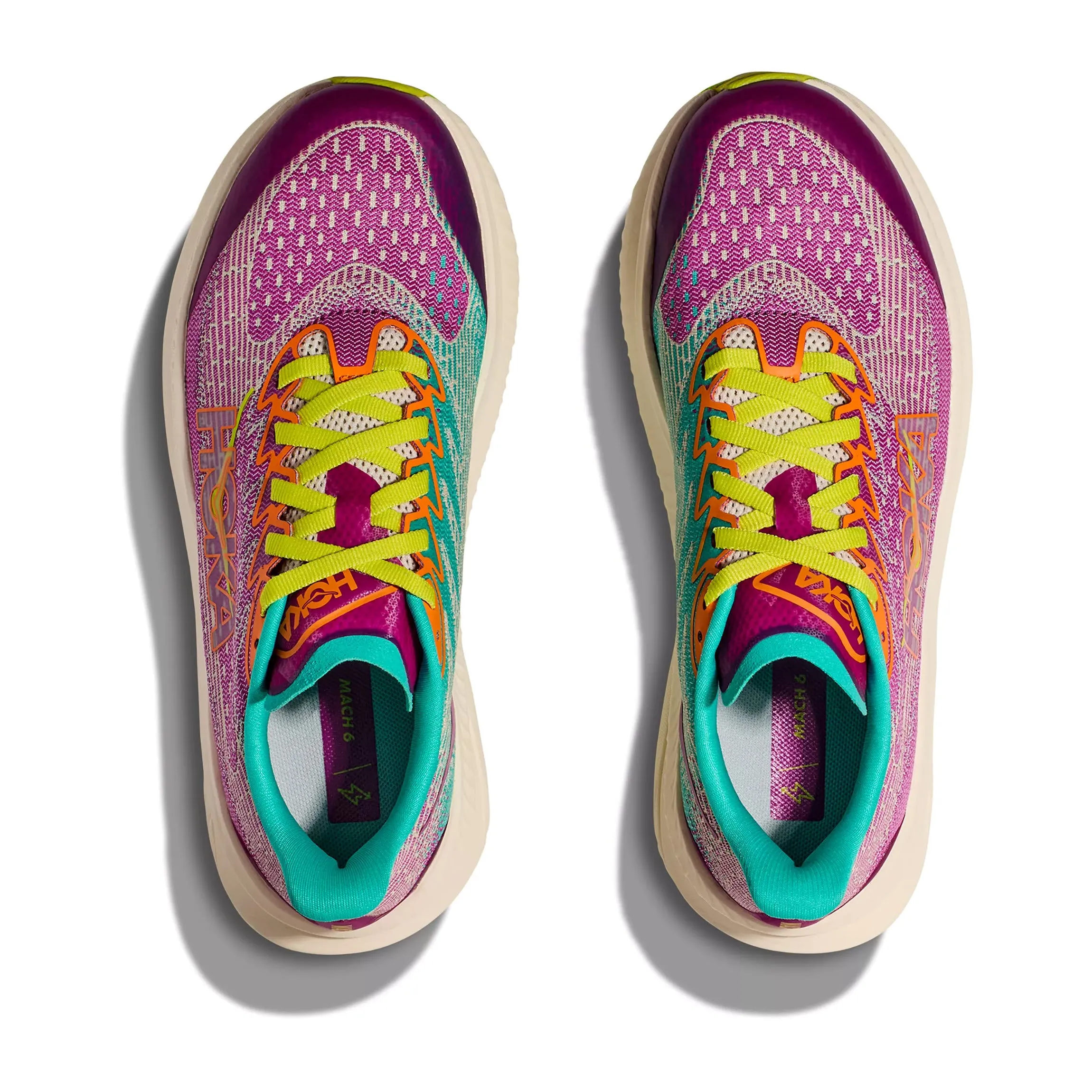 HOKA MACH 6 YOUTH FUCHSIA/ELECTRIC AQUA - KIDS