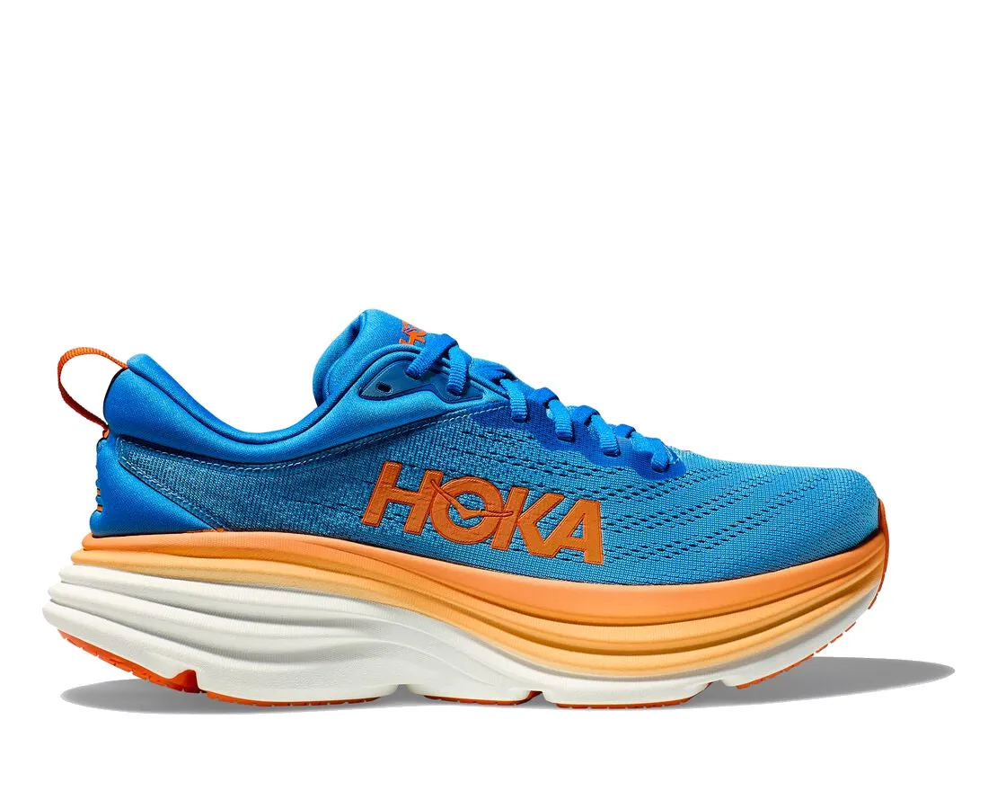 HOKA Men's Bondi 8 - Coastal Sky/Vibrant Orange