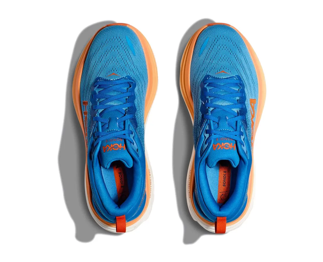 HOKA Men's Bondi 8 - Coastal Sky/Vibrant Orange