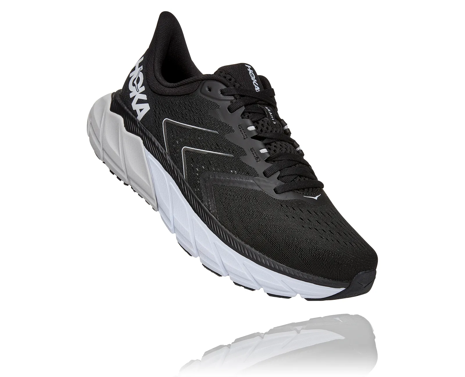 Hoka Mens Arahi 5 **Wide Width**- Black/White