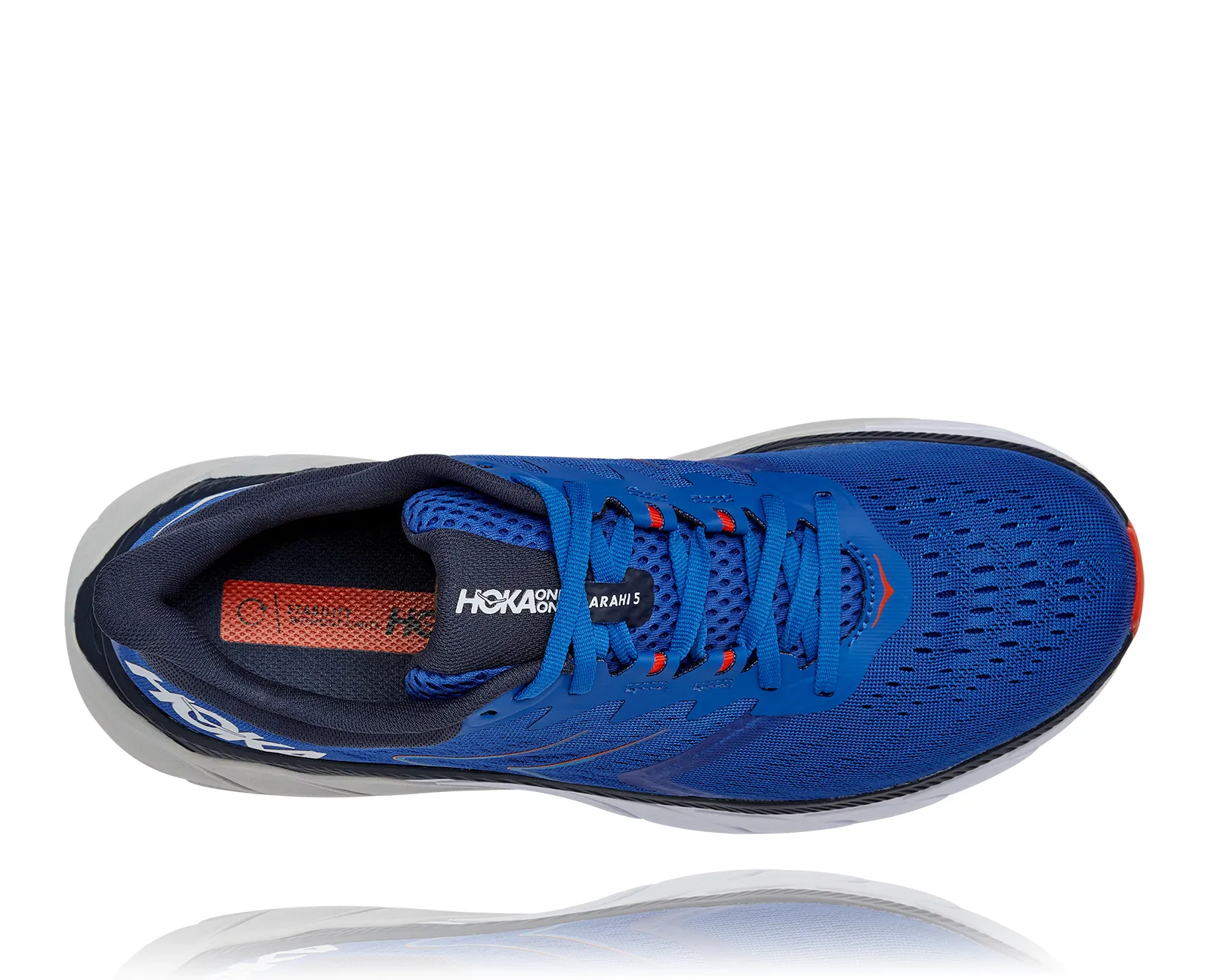 Hoka Mens Arahi 5 **Wide Width**- Blue/White