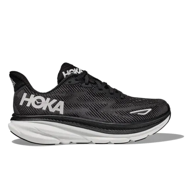 HOKA Men's (Medium Width) Clifton 9 Black / White