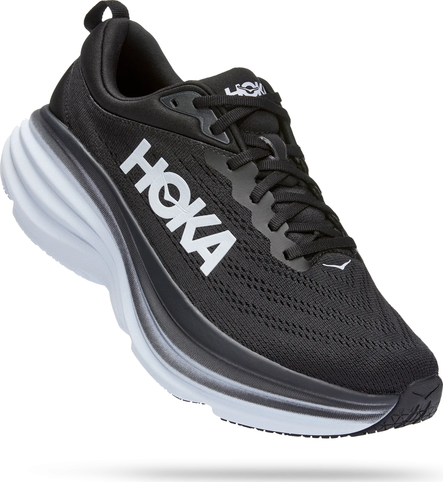 Hoka Men's Bondi 8 Black/White | Buy Hoka Men's Bondi 8 Black/White here | Outnorth