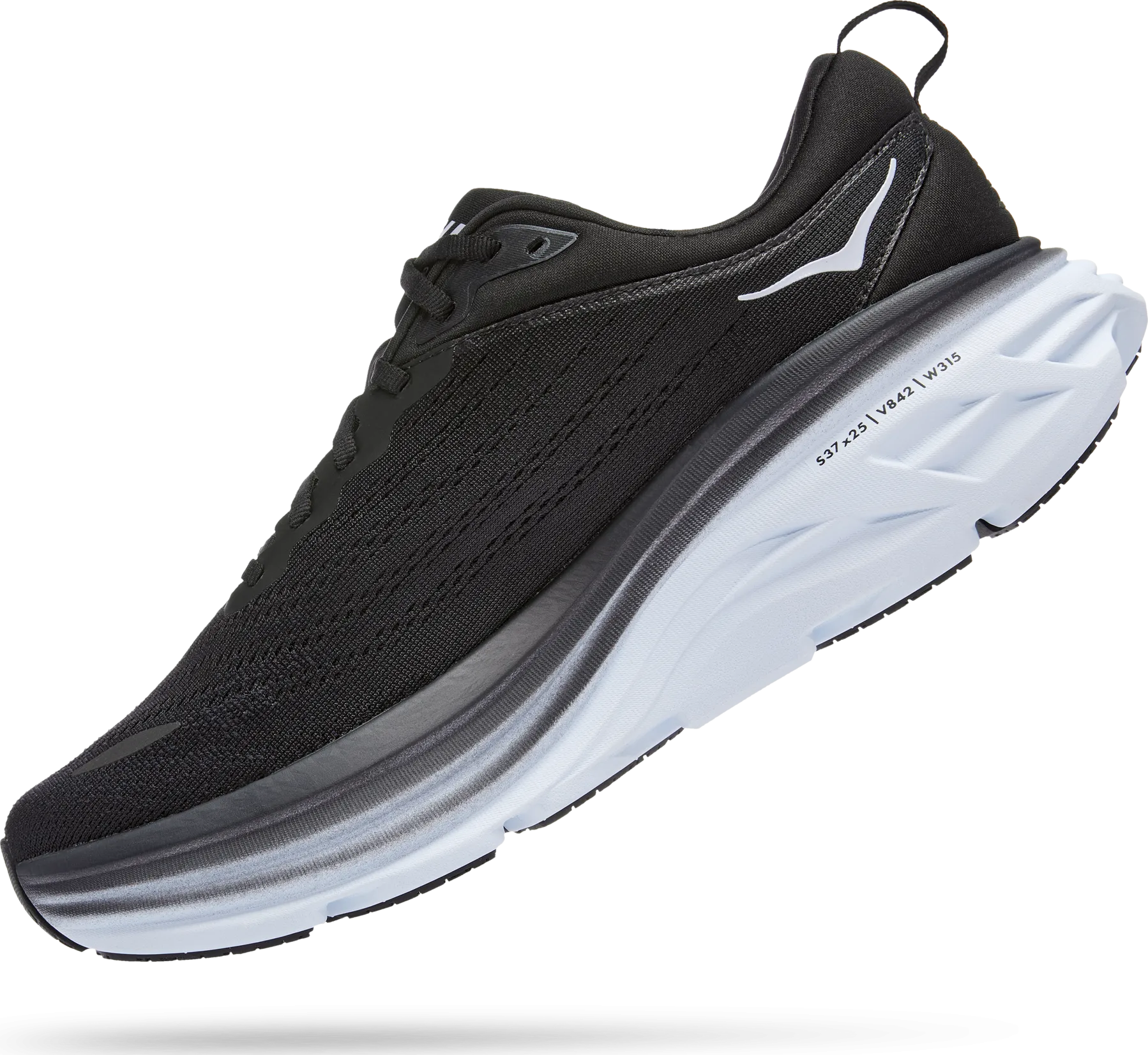 Hoka Men's Bondi 8 Black/White | Buy Hoka Men's Bondi 8 Black/White here | Outnorth