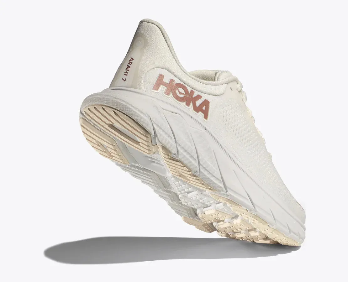 HOKA ONE ONE ARAHI 7 - WHITE & ROSE GOLD - 1147851BSG