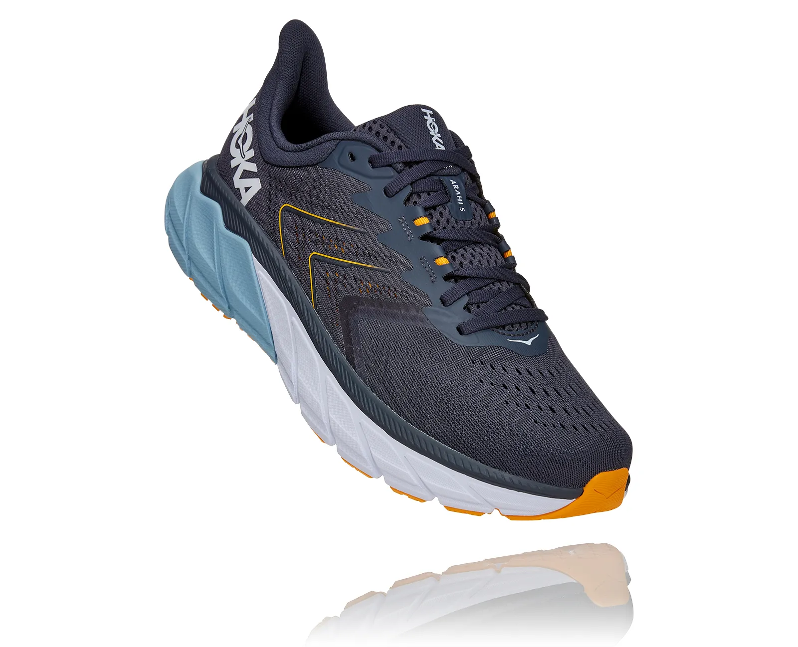 Hoka One One Mens Arahi 5 ** WIDE WIDTH**- Ombre Blue/Blue Fog