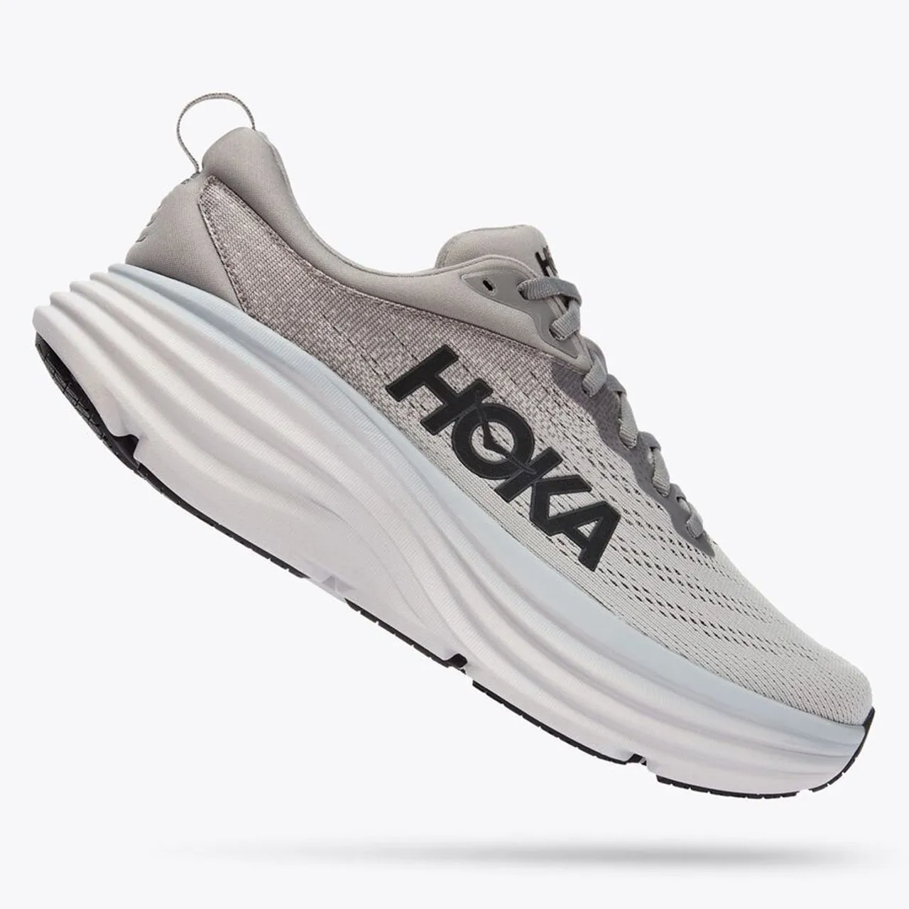 HOKA ONE ONE Men's Bondi 8 - Sharkskin / Harbor Mist (Wide Width)