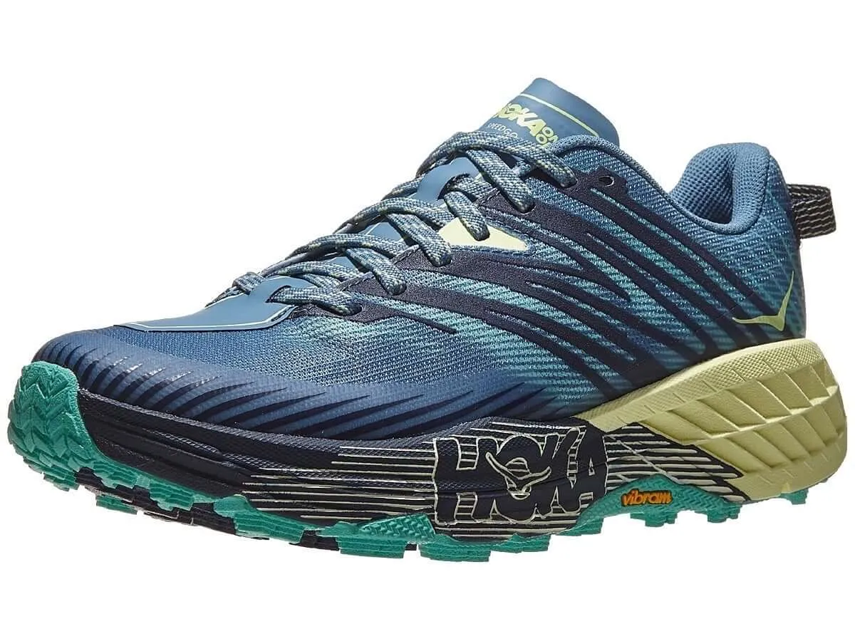 Hoka Speedgoat 4 D Provincial Blue/luminary Green Womens