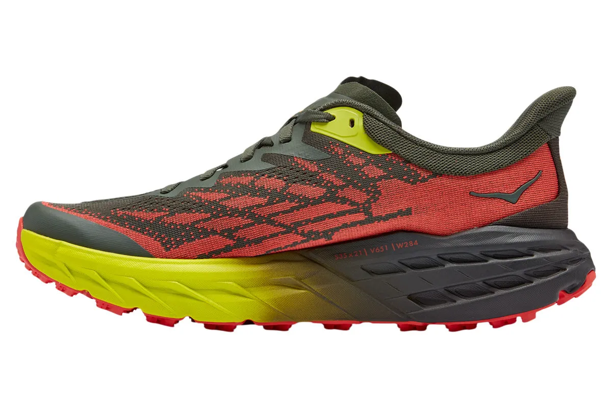 Hoka Speedgoat 5 D Black/Yellow/Orange Mens