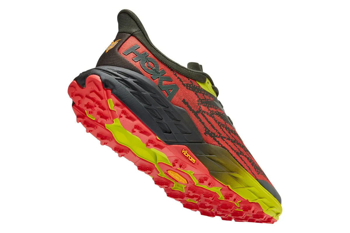 Hoka Speedgoat 5 D Black/Yellow/Orange Mens