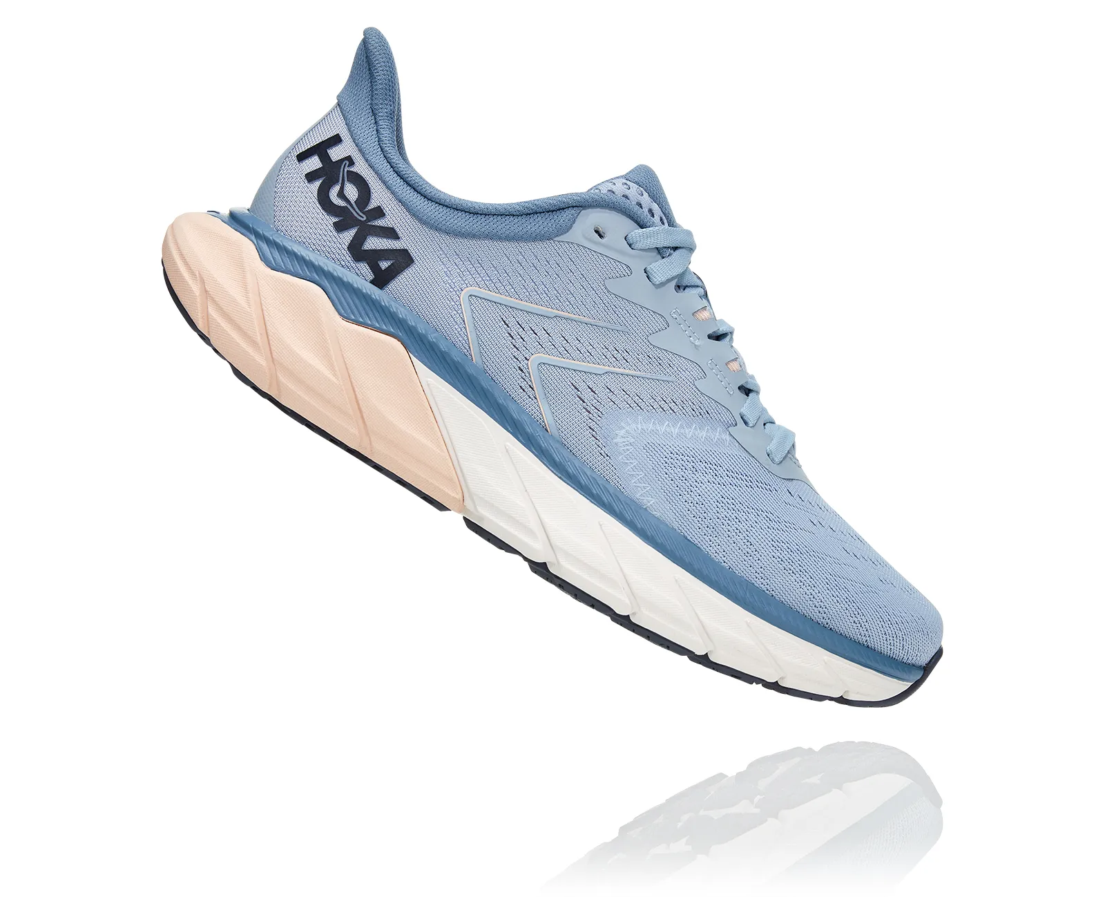 Hoka Womens Arahi 5 Lightweight Support Running Shoe ***Medium Width***- Blue Fog/Provincial Blue