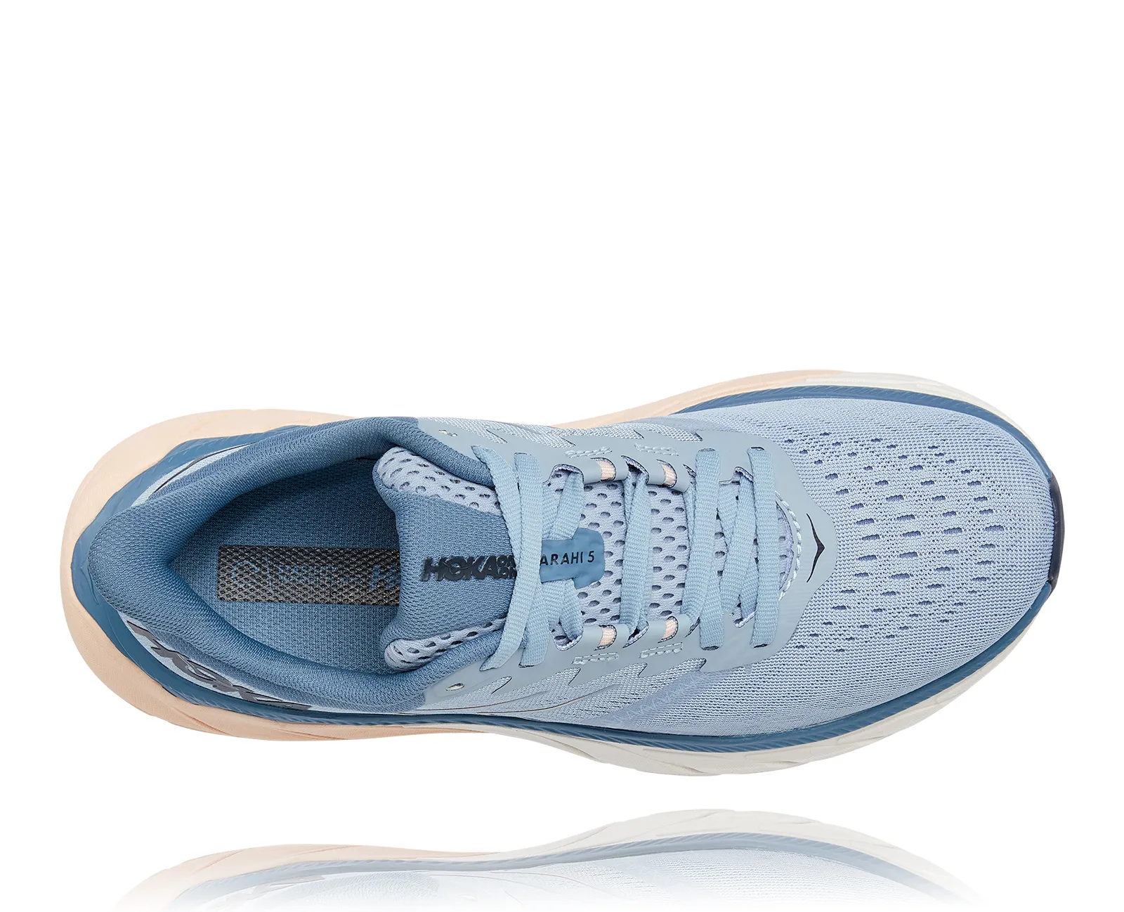 Hoka Womens Arahi 5 Lightweight Support Running Shoe ***Medium Width***- Blue Fog/Provincial Blue