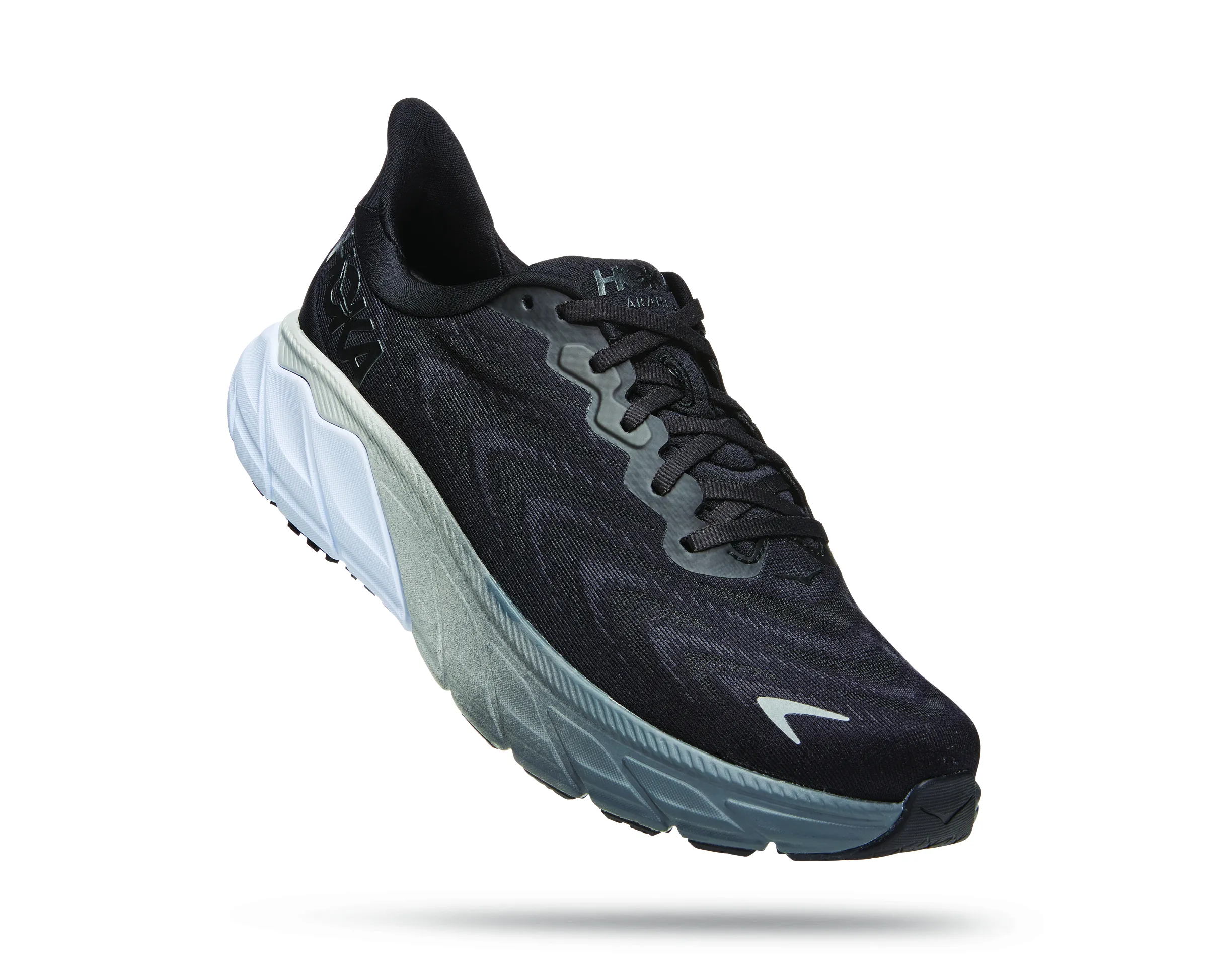 Hoka Womens Arahi 6 Lightweight Support Running Shoe ***WIDE WIDTH***- Black/White