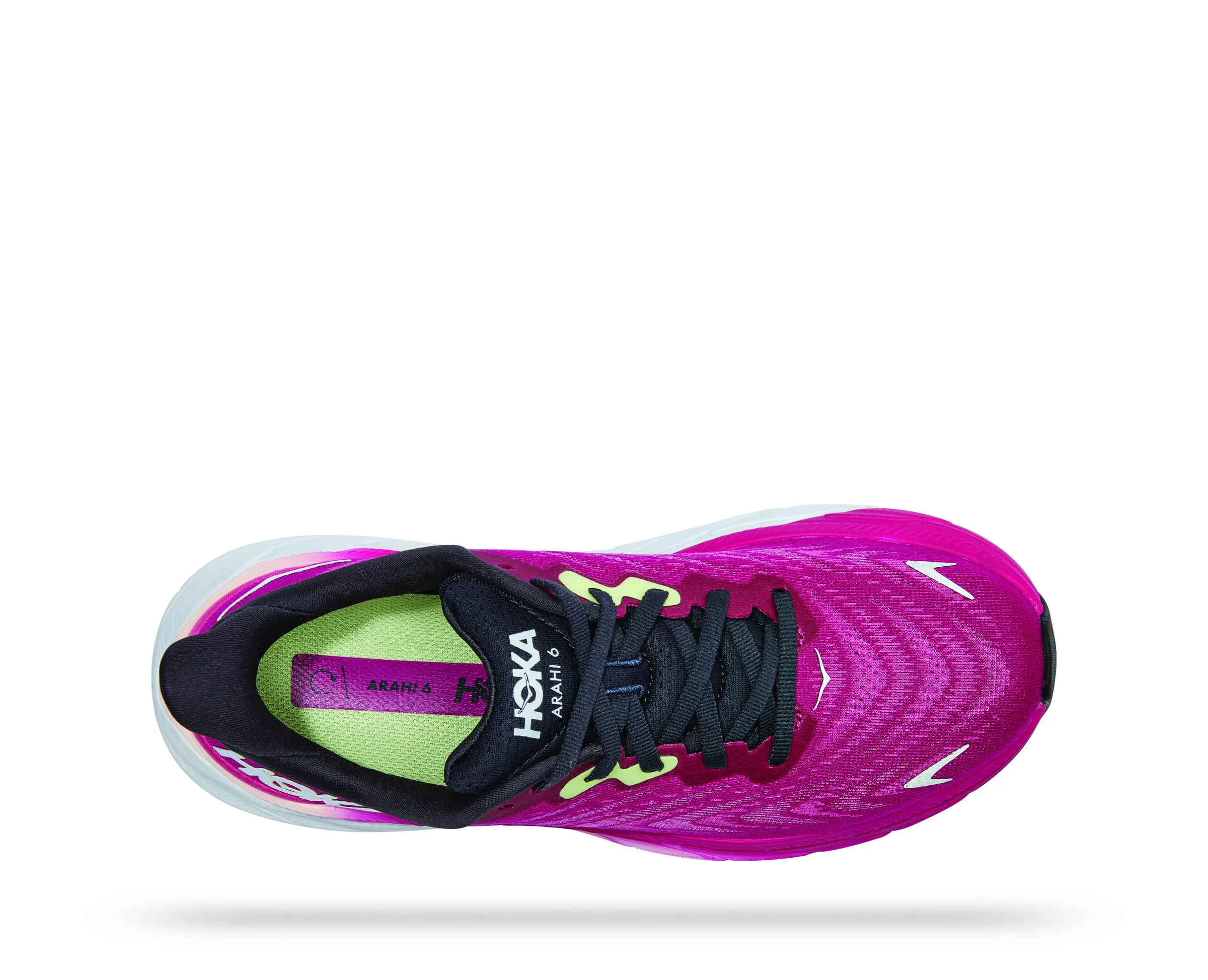 Hoka Womens Arahi 6 Stability Athletic Shoe- Festival Fuchsia