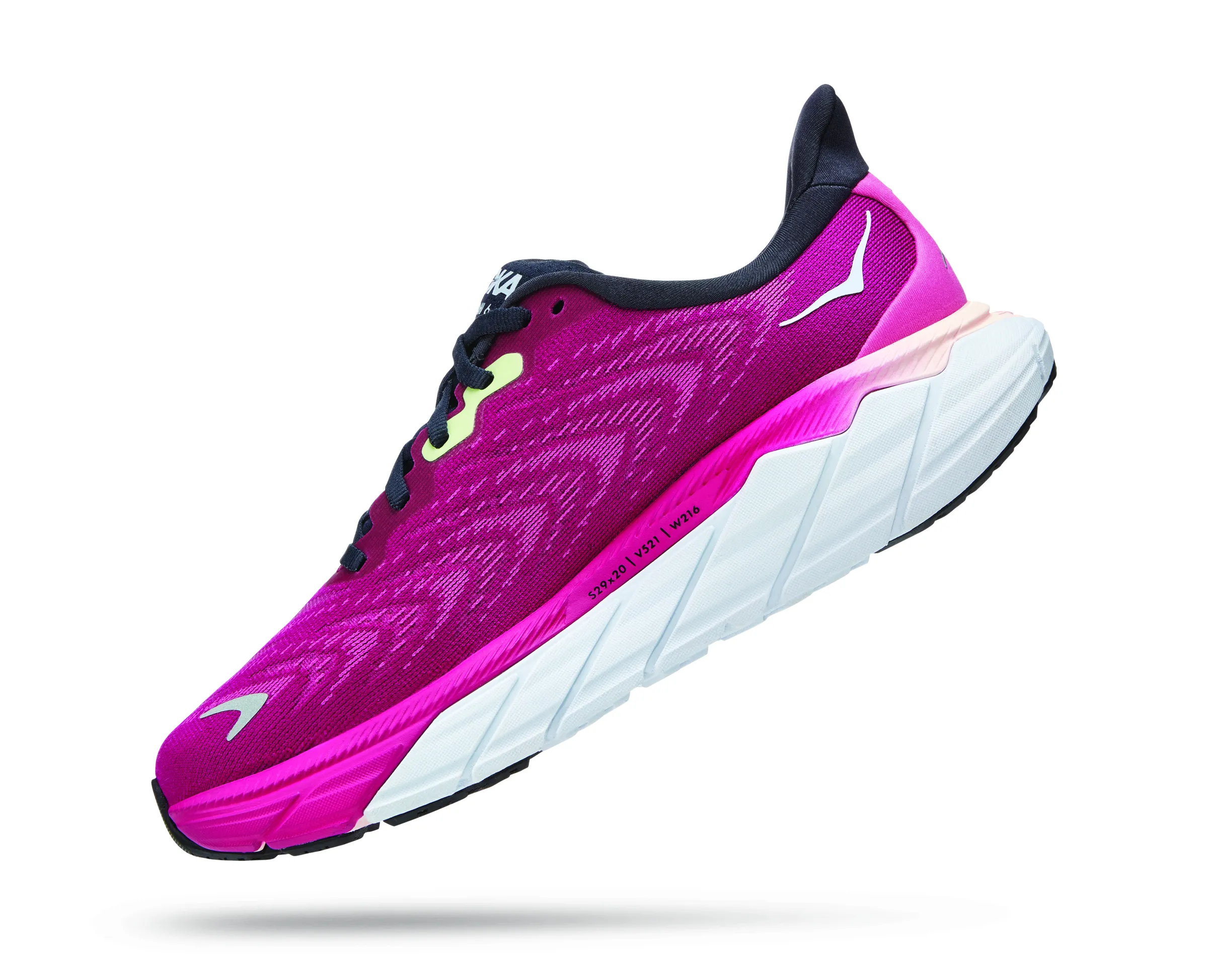 Hoka Womens Arahi 6 Stability Athletic Shoe- Festival Fuchsia