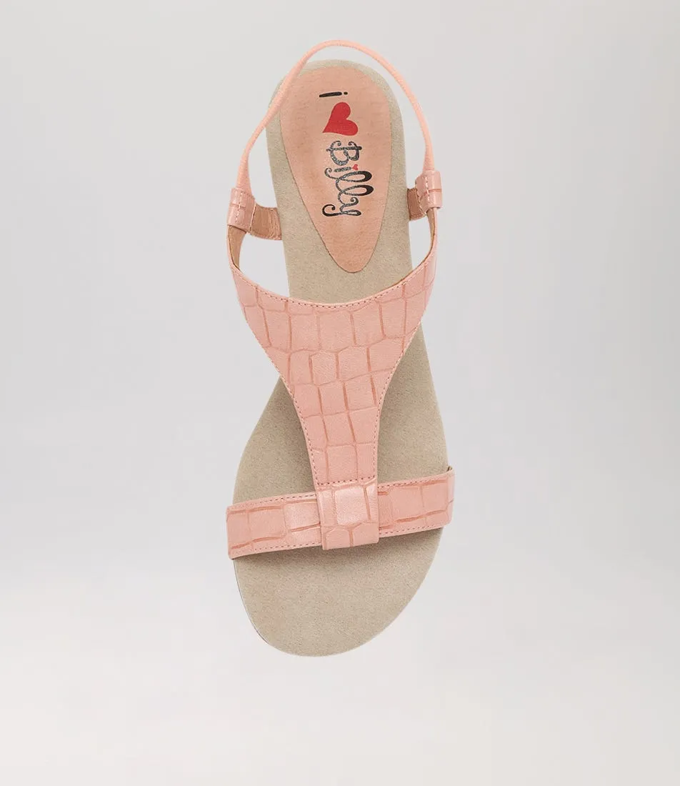 I LOVE BILLY Bunro Blush Croc Sandals