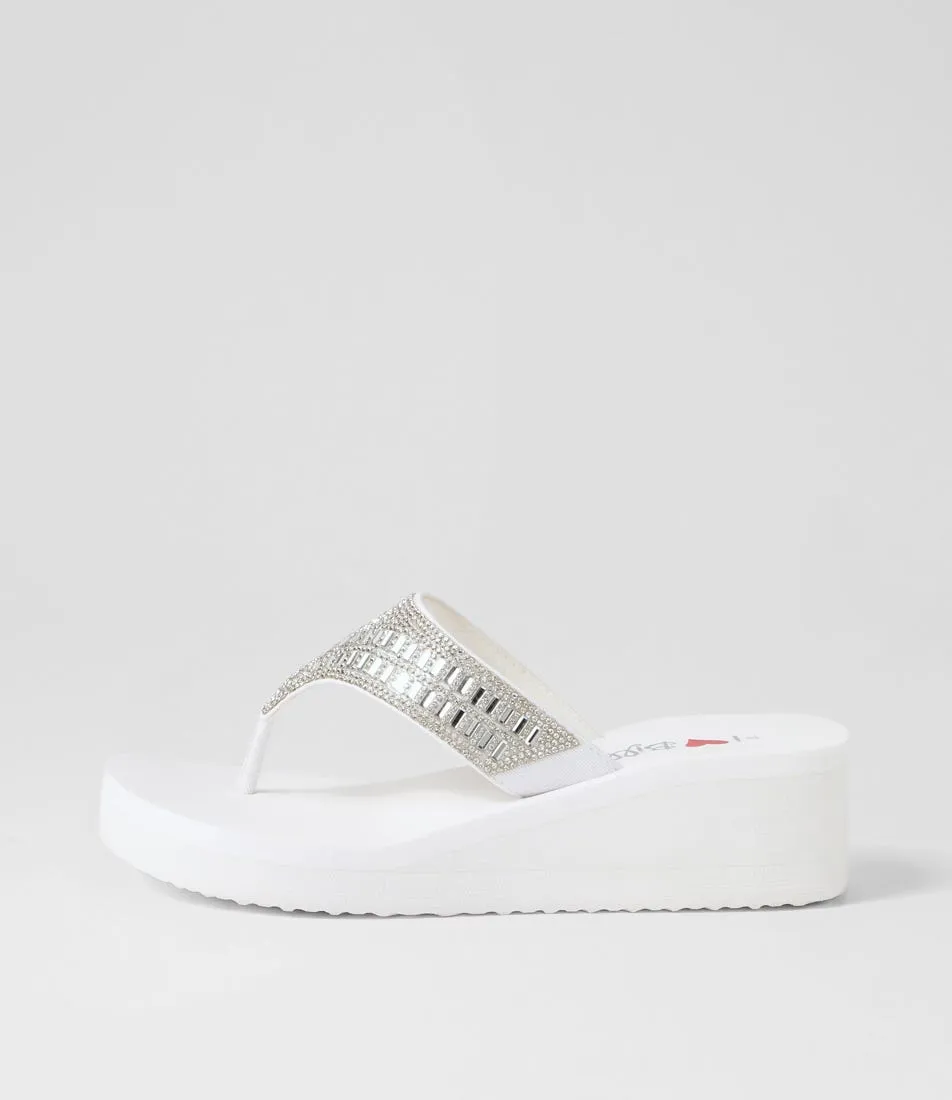 I LOVE BILLY Golter White Multi Sandals