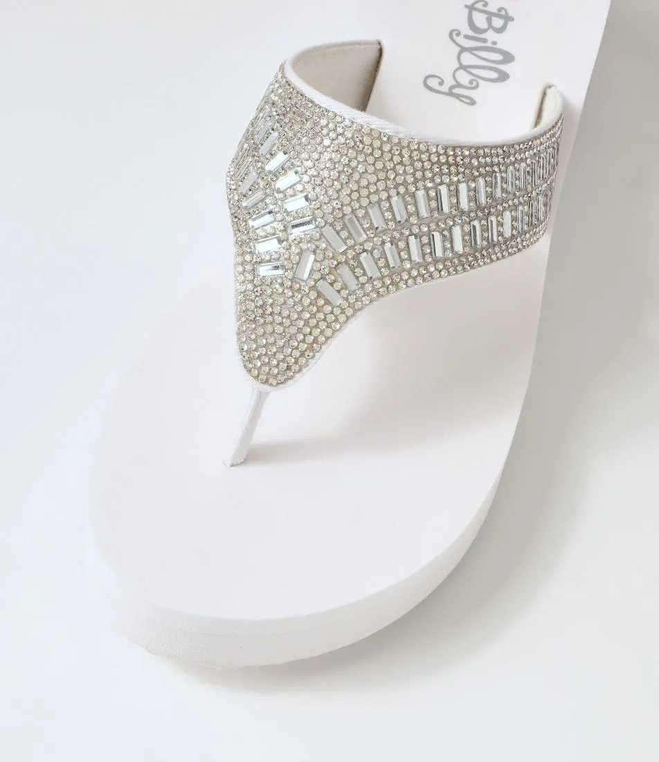 I LOVE BILLY Golter White Multi Sandals