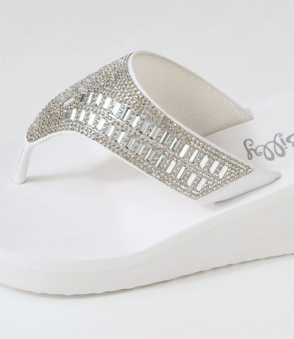 I LOVE BILLY Golter White Multi Sandals