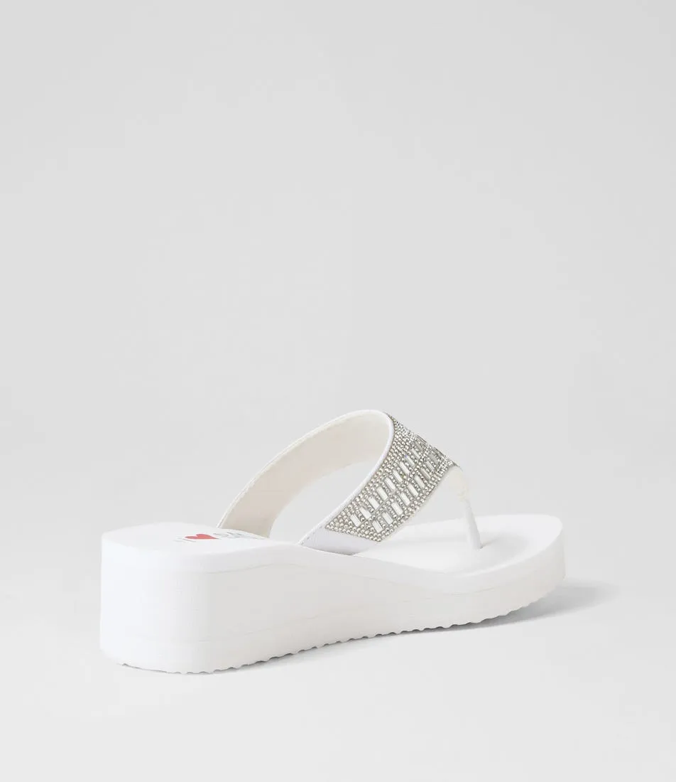 I LOVE BILLY Golter White Multi Sandals