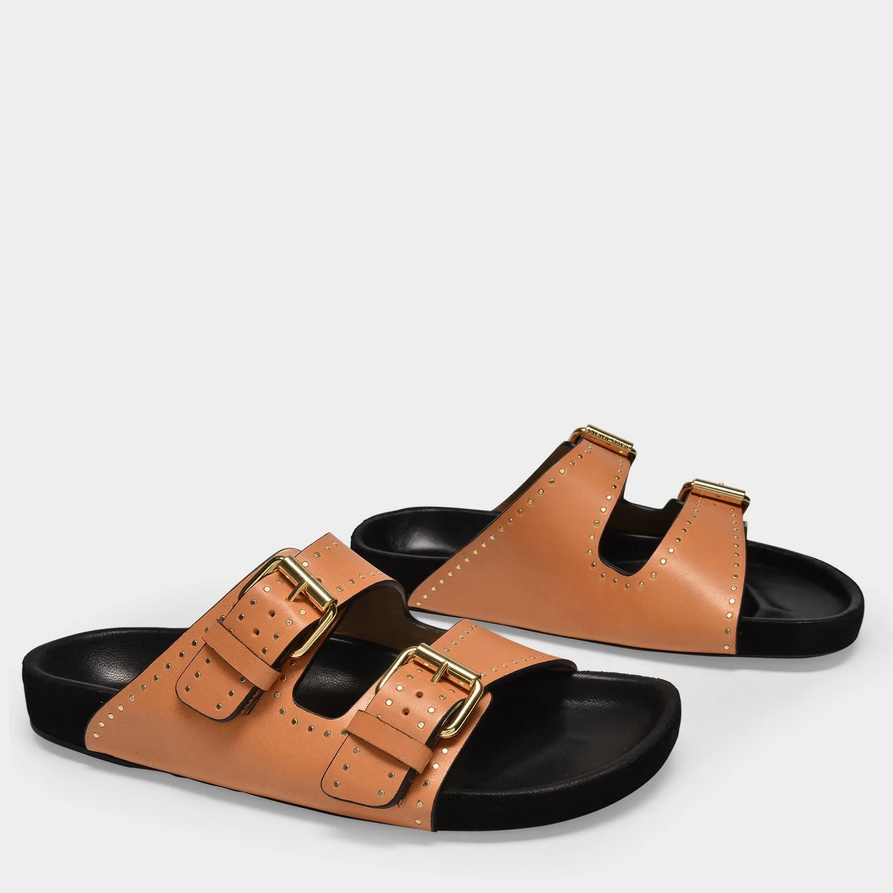 Isabel Marant  Lennyo Sandals in Brown Leather