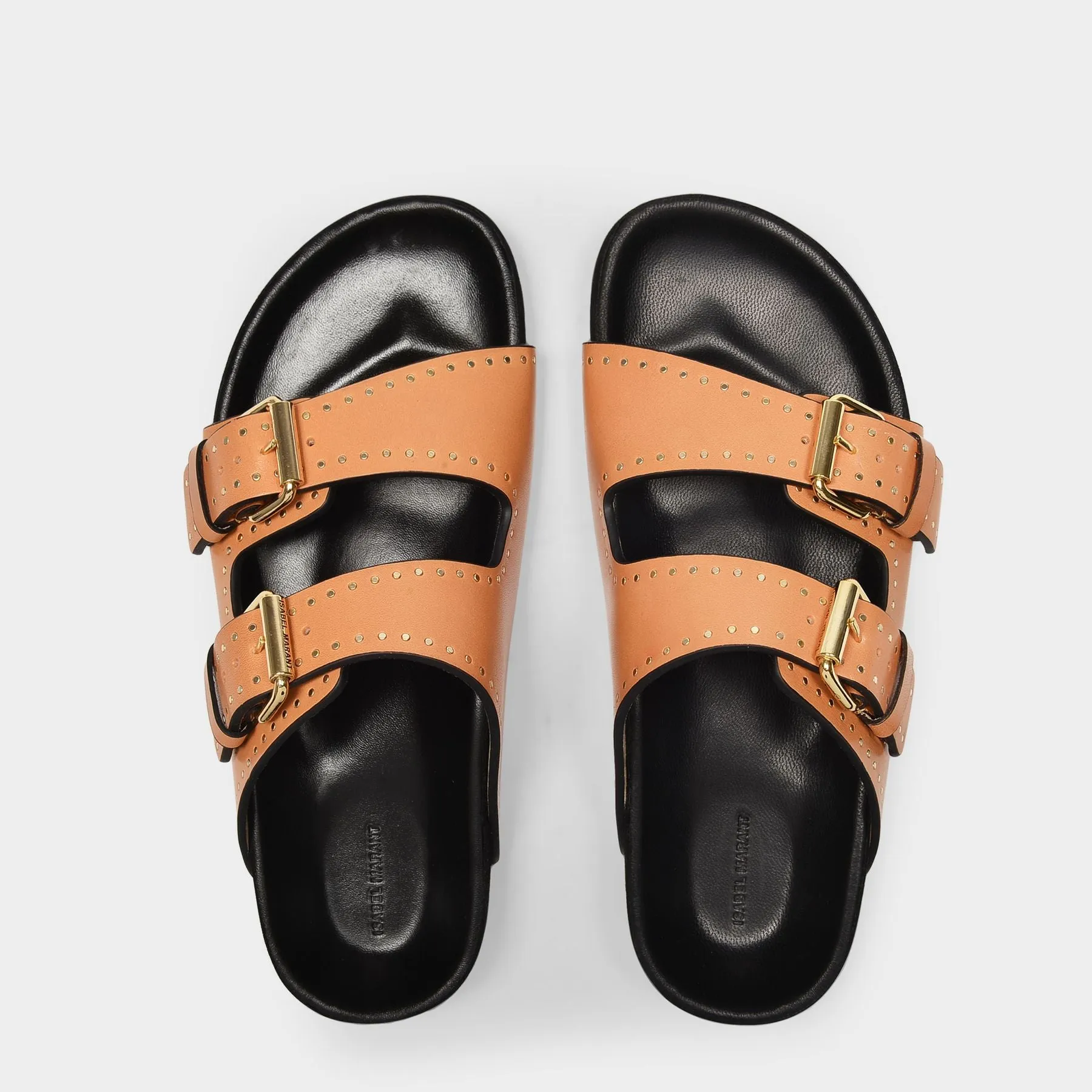 Isabel Marant  Lennyo Sandals in Brown Leather